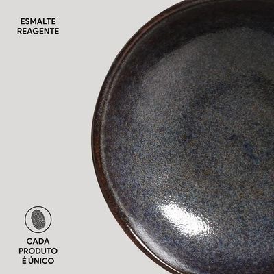 Conjunto de Cumbucas Orgânico Titanium 520ml 6 Peças Porto Brasil Azul