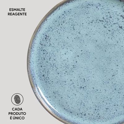 Conjunto de Pratos para Pão Bio Breeze 06 Peças Porto Brasil Azul