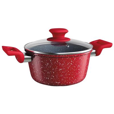 Caçarola Colorstone Antiaderente 5 Camadas Vermelha 3 L Euro Home Vermelho