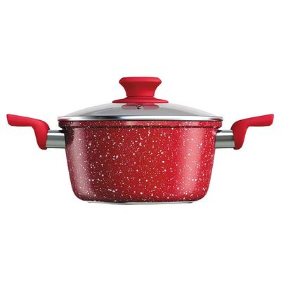 Caçarola Colorstone Antiaderente 5 Camadas Vermelha 3 L Euro Home Vermelho