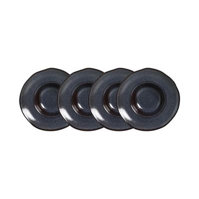 Conjunto de Pratos para Massa Orgânico Titanium 450ml 4 Peças Porto Brasil Azul