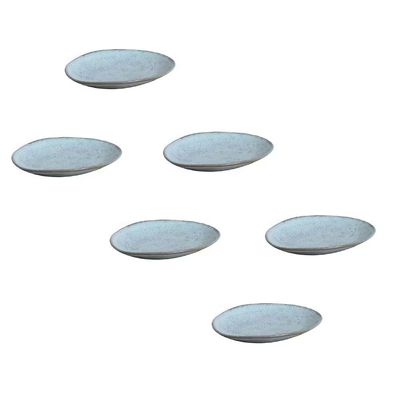 Conjunto de Pratos de Sobremesa Ovais Porto Brasil Orgânico Breeze 22,5cm - 6 peças n/a