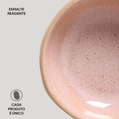 Conjunto de Ramequins Médios Porto Brasil Orgânico Litchi com 6 Peças 70ml Rosa Claro n/a