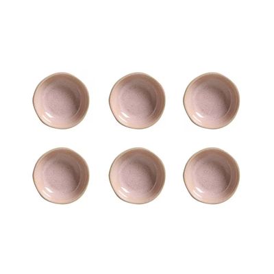 Conjunto de Ramequins Médios Porto Brasil Orgânico Litchi com 6 Peças 70ml Rosa Claro n/a