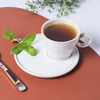 Jogo de 6 Xícaras e Pires de Chá 210ml Stoneware Neo Latte Porto Brasil n/a