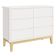 Cômoda 6 Gavetas Classic New Branco Fosco Com Natural - Moveisaqui