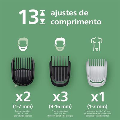Aparador de Pelos Multigroom MG3941/15 10 Philips Preto