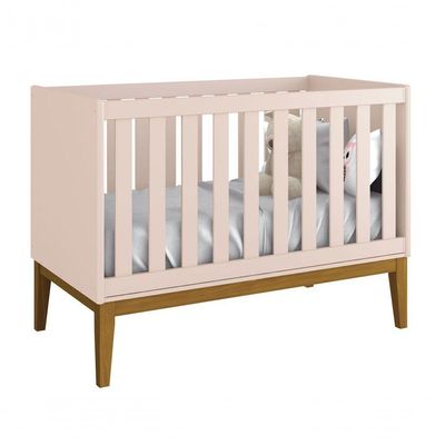 Jogo De Quarto Para Bebê Completo 3 Portas Classic New Rosa Fosco Com Madeira - Reller