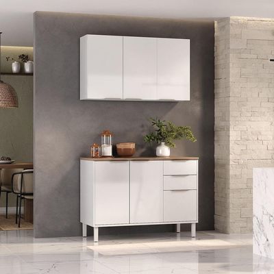 Armário De Cozinha Compacta Itatiaia Renova Branco 120cm