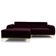 Sofá 5 Lugares Com Chaise Molino 300cm Roxo Grape C-292