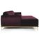 Sofá 5 Lugares Com Chaise Molino 300cm Roxo Grape C-292