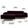 Sofá 5 Lugares Com Chaise Molino 300cm Roxo Grape C-292