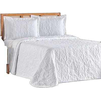 Cobre Leito Colcha Queen Mobili 03 Peças - Branco - 100% Poliéster
