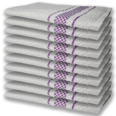 10 Panos de Prato Atoalhado Felpudo Premium Roxo