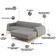 Sofá 4 Lugares Com Chaise Molino 255cm Cinza Escuro C-416