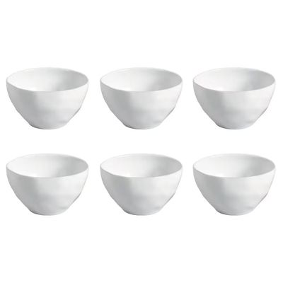 Conjunto de Bowls Orgânicos New Stoneware 6 Peças 558ml Porto Brasil Branco