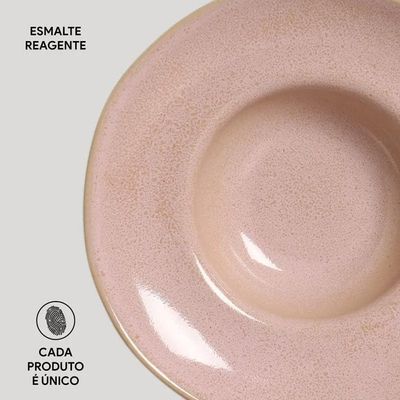Prato de Massa Orgânico Litchi 4 Peças  Porto Brasil Rosa