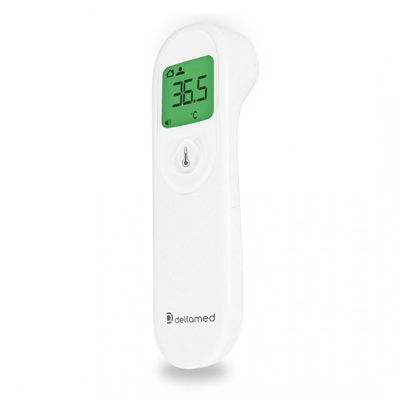 Kit Oxímetro com Alarme + Termômetro Infravermelho + Monitor de Pressão de Braço Max Branco