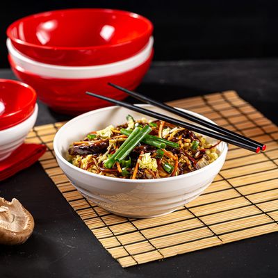 Bowl Oriental Redondo 1,2L Branco em Policarbonato