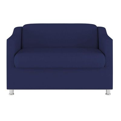Namoradeira Elegante Sala, Quarto Suede Balaqui Decor azul Marinho