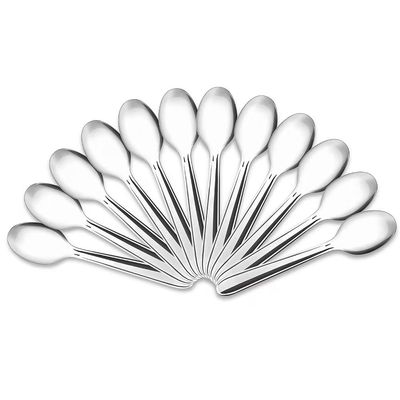 Jogo de Colheres de Café Turim 12 Peças Aço Inox Polido com Friso Brinox Inox