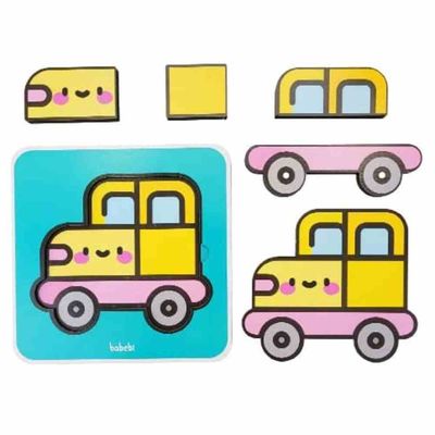 Quebra Cabeça 4 partes - Carro - 6083 - Babebi