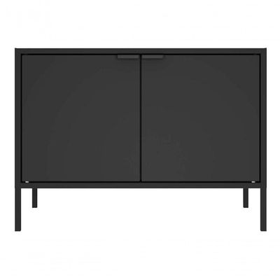 Balcão Baixo Multiúso Itatiaia Smart - 2 Portas - Preto Matte