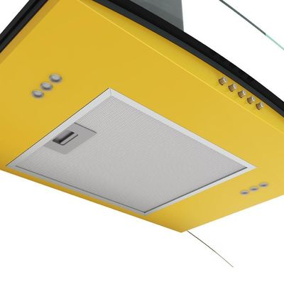 Coifa Terim de Parede Clean Vidro Curvo Amarela Kroma 90cm Amarelo 220V