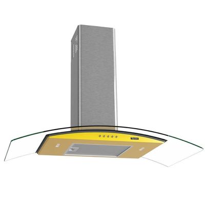 Coifa Terim de Parede Clean Vidro Curvo Amarela Kroma 90cm Amarelo 220V