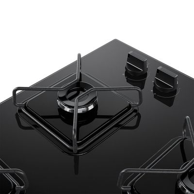 Cooktop 4 Bocas a Gás Grades de Ferro Amarado Chama Simmer BDD61BE Brastemp Preto / Bivolt