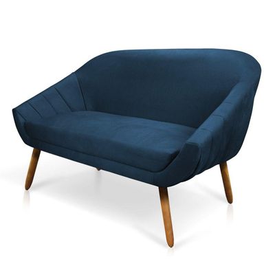 Namoradeira Suede Azul Marinho Castanho