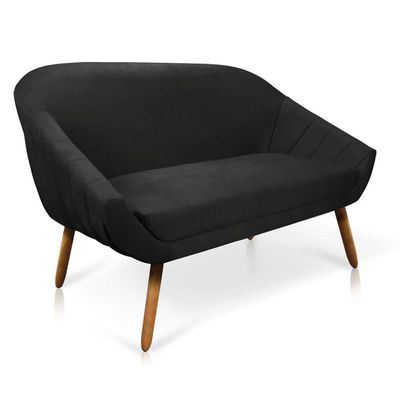 Namoradeira Suede Preto Castanho