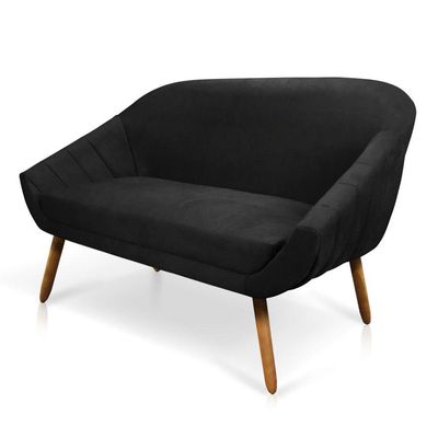 Namoradeira Suede Preto Castanho
