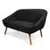 Namoradeira Suede Preto Castanho