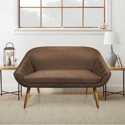 Namoradeira Suede Marrom Castanho