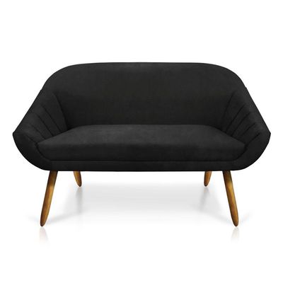 Namoradeira Suede Preto Castanho