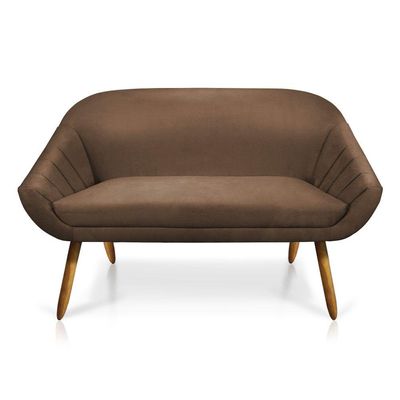 Namoradeira Suede Marrom Castanho