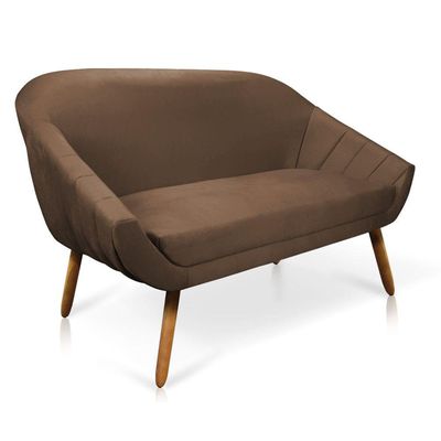 Namoradeira Suede Marrom Castanho