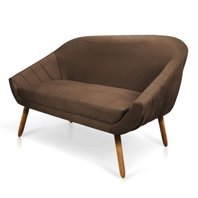 Namoradeira Suede Marrom Castanho