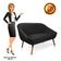 Namoradeira Suede Preto Castanho