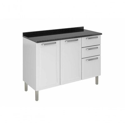 Balcão Cozinhas Itatiaia Tarsila - 3 Portas E 2 Gavetas - Branco