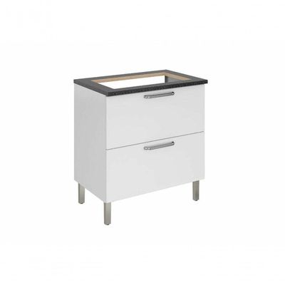 Balcão Cozinhas Itatiaia Tarsila Para Cooktop 5 Bocas - 1 Porta Horizontal E 1 Gaveta - Branco