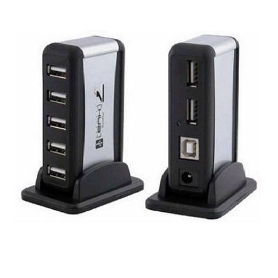 Hub USB 2.0 Com 7 Portas em Torre com Fonte De Alimentação Bivolt