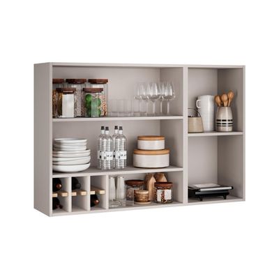 Cozinha Completa Itatiaia Essence 280cm Com Nicho Em Madeira Fendi-gris