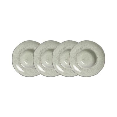 Conjunto de Pratos para Massa Orgânico Pistache 450ml 4 Peças Porto Brasil Verde