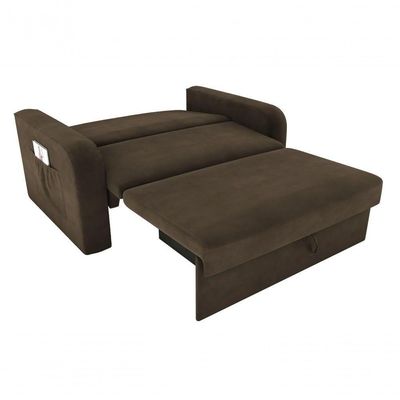 Sofá Cama Daiane 2 Lugares Com Baú Suede Capuccino Matrix