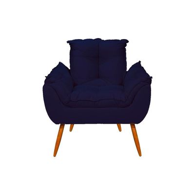 Kit Namoradeira Opala Sala Quarto 02 Poltrona Balaqui Decor Azul Marinho