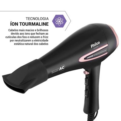 Secador de Cabelo com Íons Tourmaline 2100W Philco PSA3250 127V