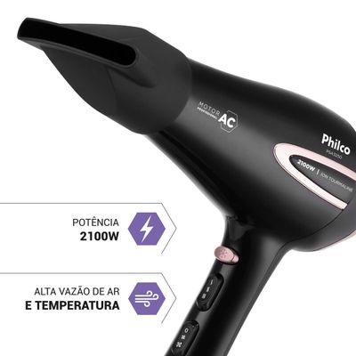 Secador de Cabelo com Íons Tourmaline 2100W Philco PSA3250 127V