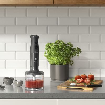Mixer 3 em 1 Electrolux Cinza 600W com Haste em Inox e Tecnologia TruFlow (EIB20) 127V